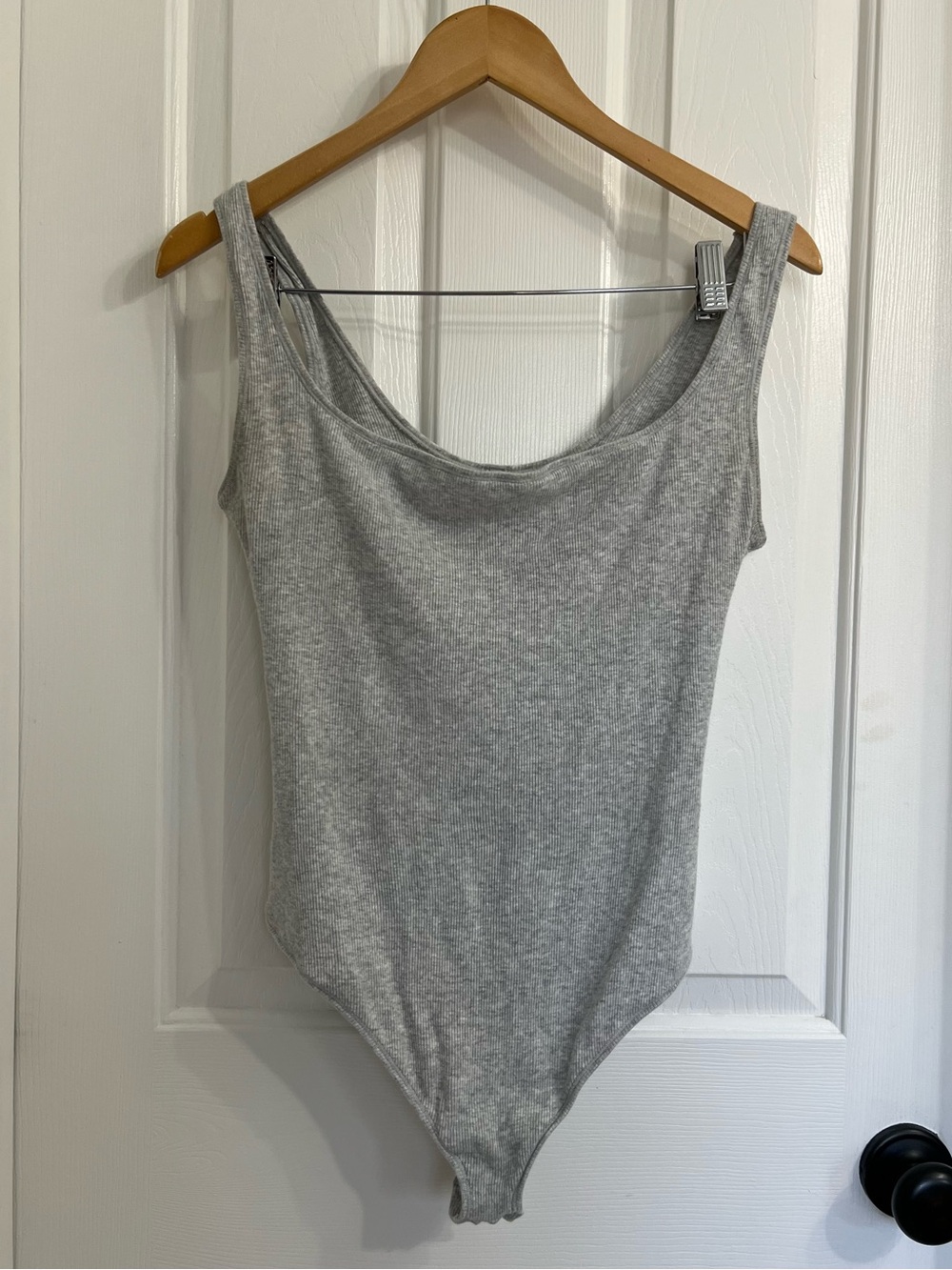 SKIMS Square Neck Cotton Ribbed Bodysuit Size XL